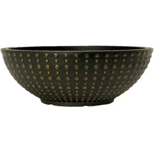 17.7 Litre Black Bronze Hobnail Bowl Plant Pot