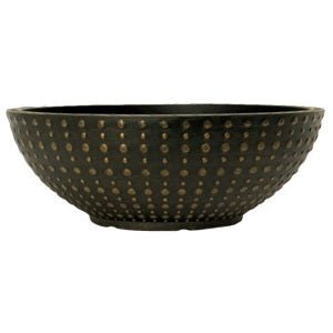 6.7 Litre Black Bronze Hobnail Bowl Plant Pot