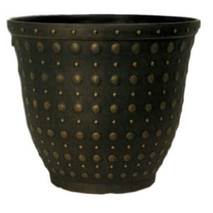 Black Bronze Hobnail Plant Pot