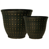 Black Bronze Hobnail Plant Pot