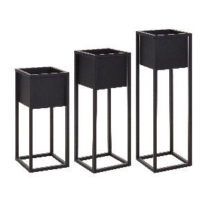 Black Square Plant Pot Stand