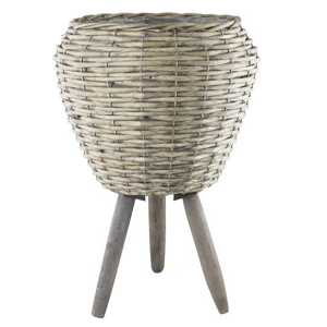 Willow Drum Plant Pot with Legs