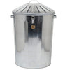 90 Litre Large Galvanised Metal Bin with Locking Lid