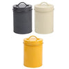 Set of 3 Vintage Metal Kitchen Canister Set with Lid