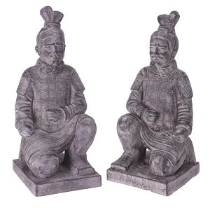 Set of 2 Kneeling Warrior Statue