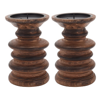 Set of 2 Pillar Candle Holder