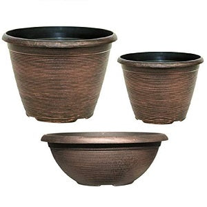 Set of 3 - Copper Plant Pots
