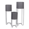 Grey Metal Plant Pot Stand
