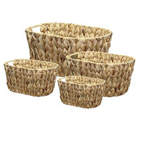 Oval Water Hyacinth Storage Baskets
