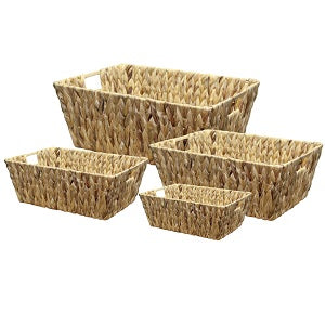 Rectangle Water Hyacinth Storage Basket