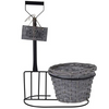 Freestanding Wicker Fork Planter with Bulbs
