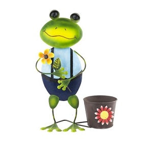 Standing Frog with Planter