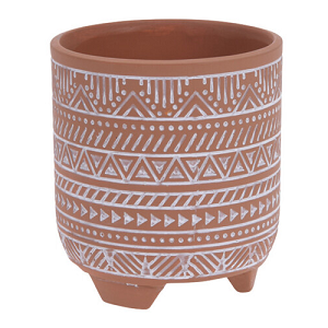 Terracotta Aztec Cement Plant Pot