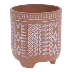 Terracotta Aztec Cement Plant Pot