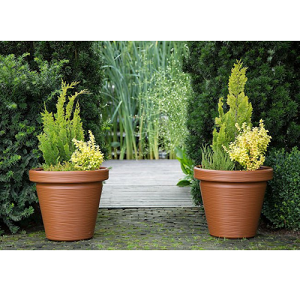 Grey Chisel Plant Pot