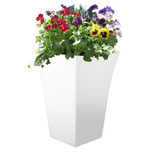 White Tall Plant Pots