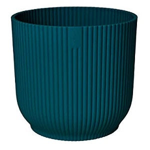 Blue Eco Ribbed Plant Pot