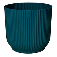 Blue Eco Ribbed Plant Pot