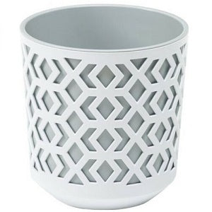 White and Grey Aztec Plant Pot
