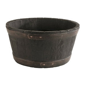 Plastic Wooden Barrel Plant Pot