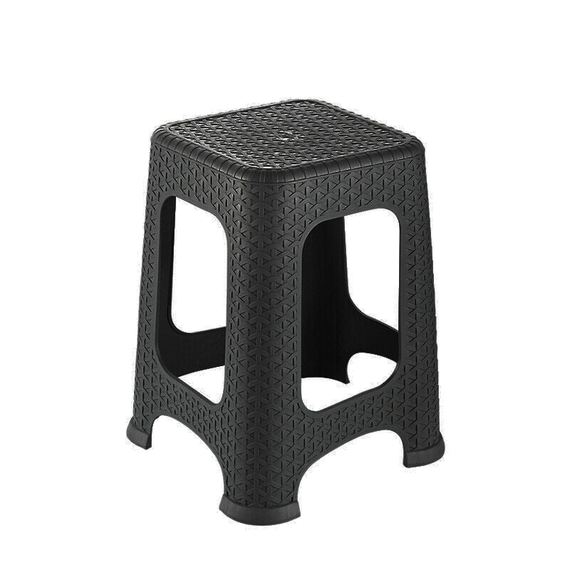 Large Plastic Rattan Stackable Chair Foot Step Stool