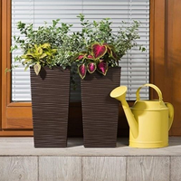 Cream Chisel Plant Pot