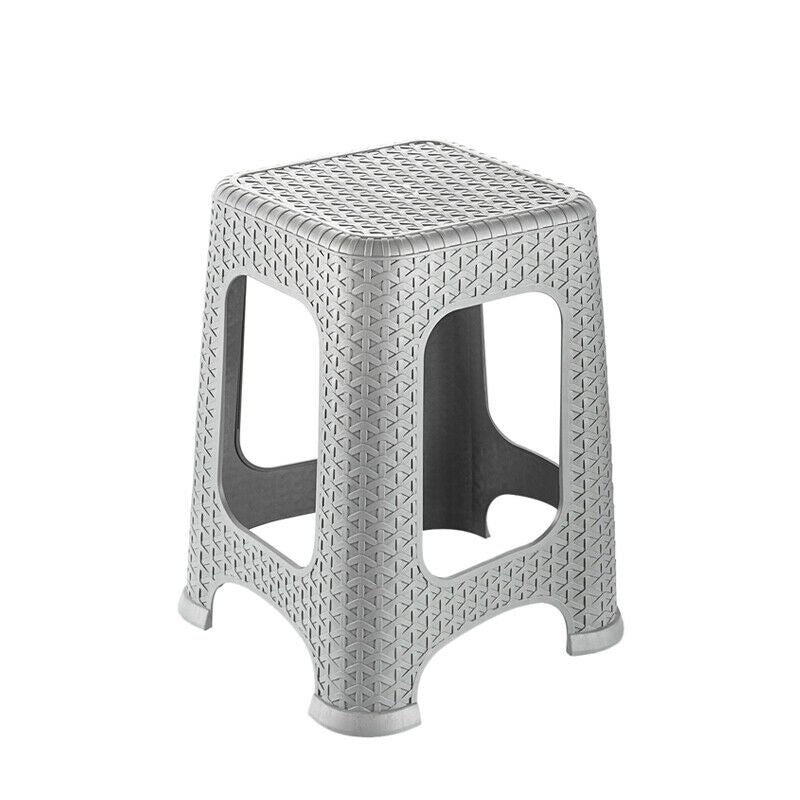 Large Plastic Rattan Stackable Chair Foot Step Stool