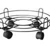 Metal Round Plant Pot Caddy Trolley Mover Wheels Wheeled Planter Stand